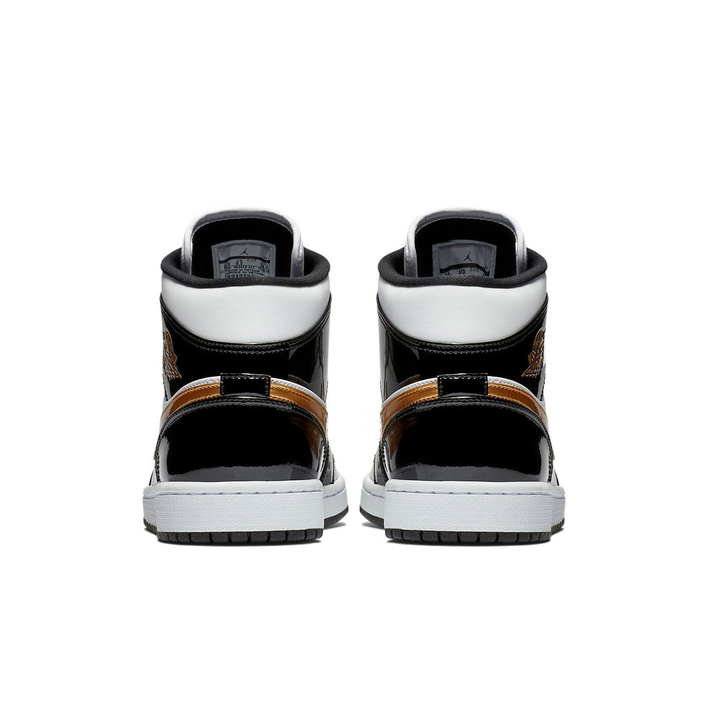 Air Jordan 1 Mid Patent 'Black Gold' 852542-007 #