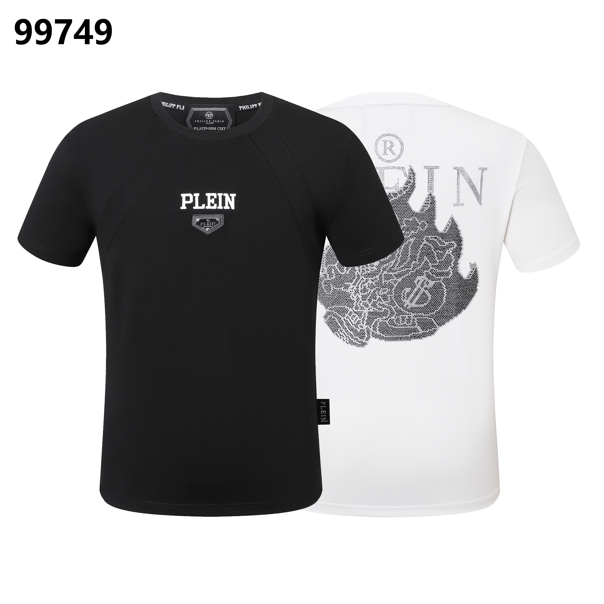 PHILIPP PLEIN Devil Rhinestone Crew Neck T-Shirt
