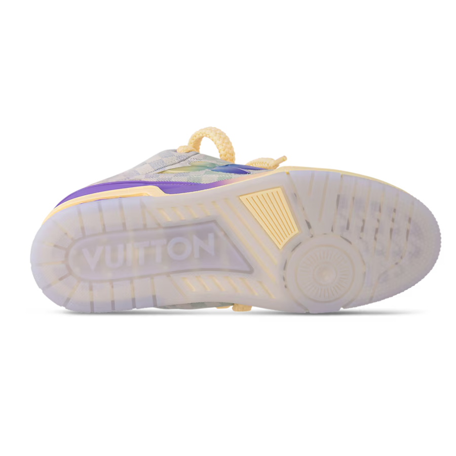 Louis Vuitton LV Skate Sneaker 'Damier Pastel Yellow/Purple'