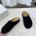The Row Hugo Mules Black Suede