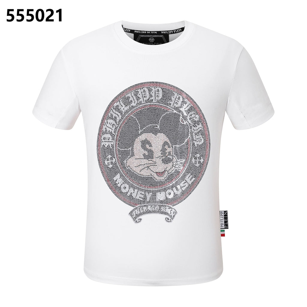 PHILIPP PLEIN Mickey Mouse Print Crew Neck T-Shirt