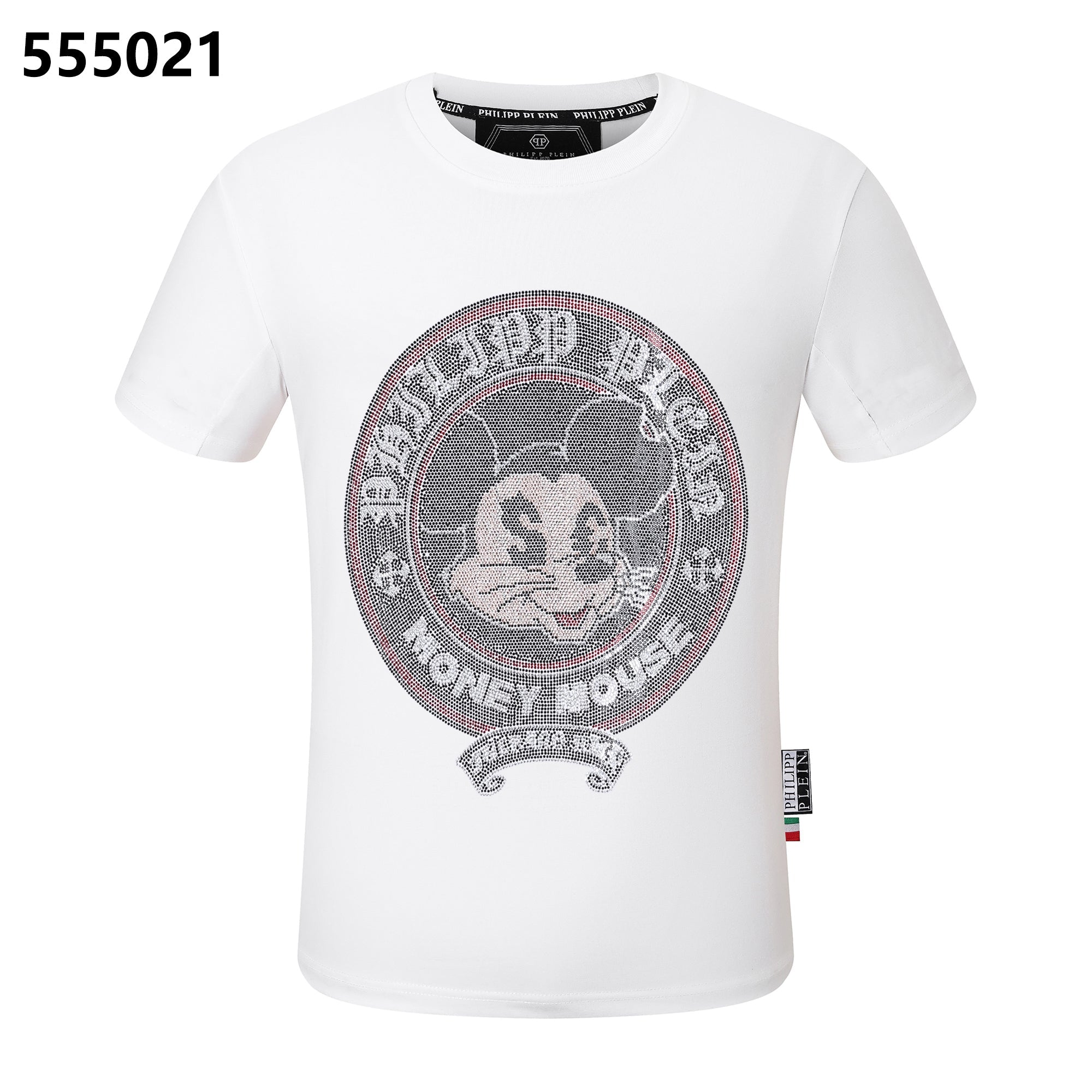 PHILIPP PLEIN Mickey Mouse Print Crew Neck T-Shirt