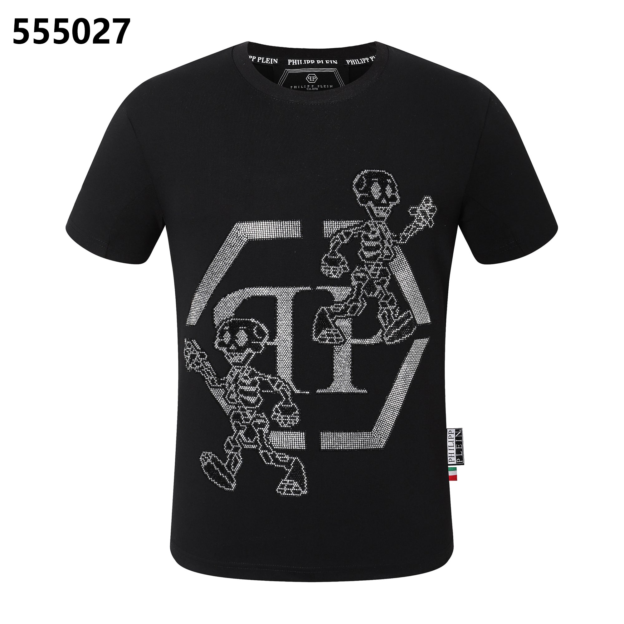 PHILIPP PLEIN Skeleton-Print Crew-Neck T-Shirt