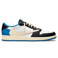Fragment Design x Travis Scott x Air Jordan 1 Retro Low 'Sail Black Military Blue'