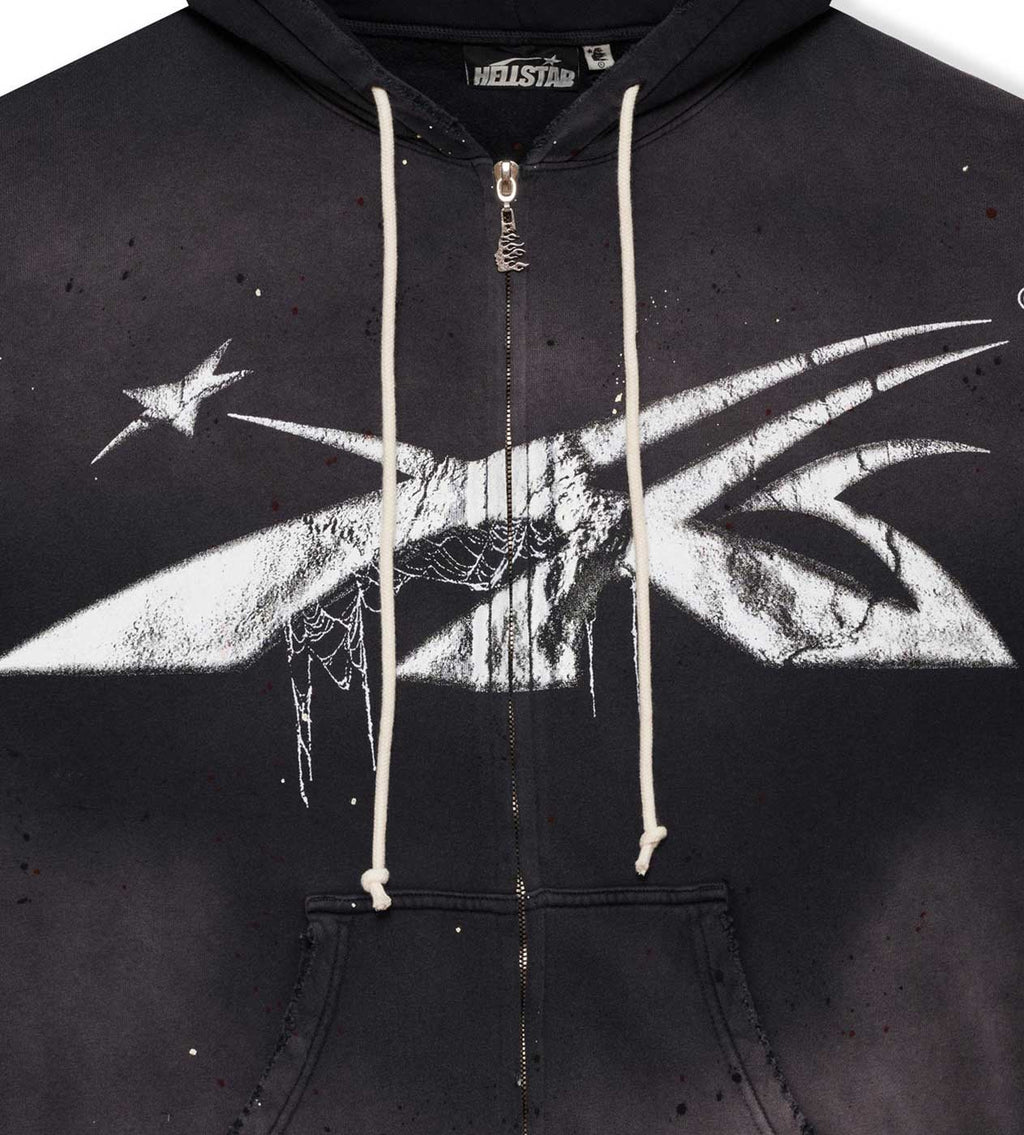 Hellstar Halloween Sport Logo Zip Hoodie Black