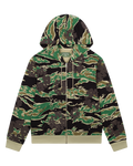 Green Camo Cotton Wreath Zip Hoodie