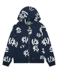 Bstroy Tears Zip Hoodie Blue