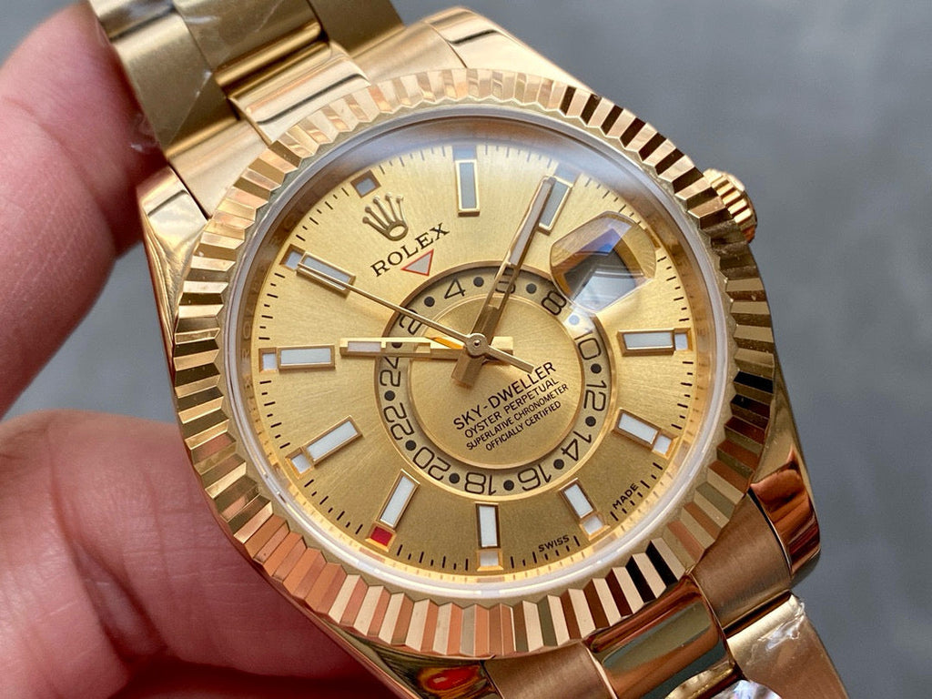 Sky-Dweller 42mm Automatic Gold Case Champagne Dial