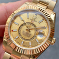 Sky-Dweller 42mm Automatic Gold Case Champagne Dial