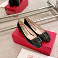 Viv Ballerina Shoes Black Patent-Leather
