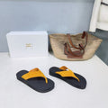 The Row Ginza Platform Sandal Black Yellow Suede Rubber