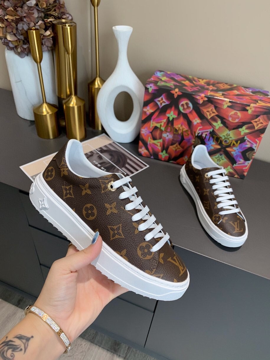 LV Time Out Sneakers Brown Monogram Canvas