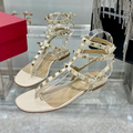 Valentino Garavani Rockstud Sandals White Leather