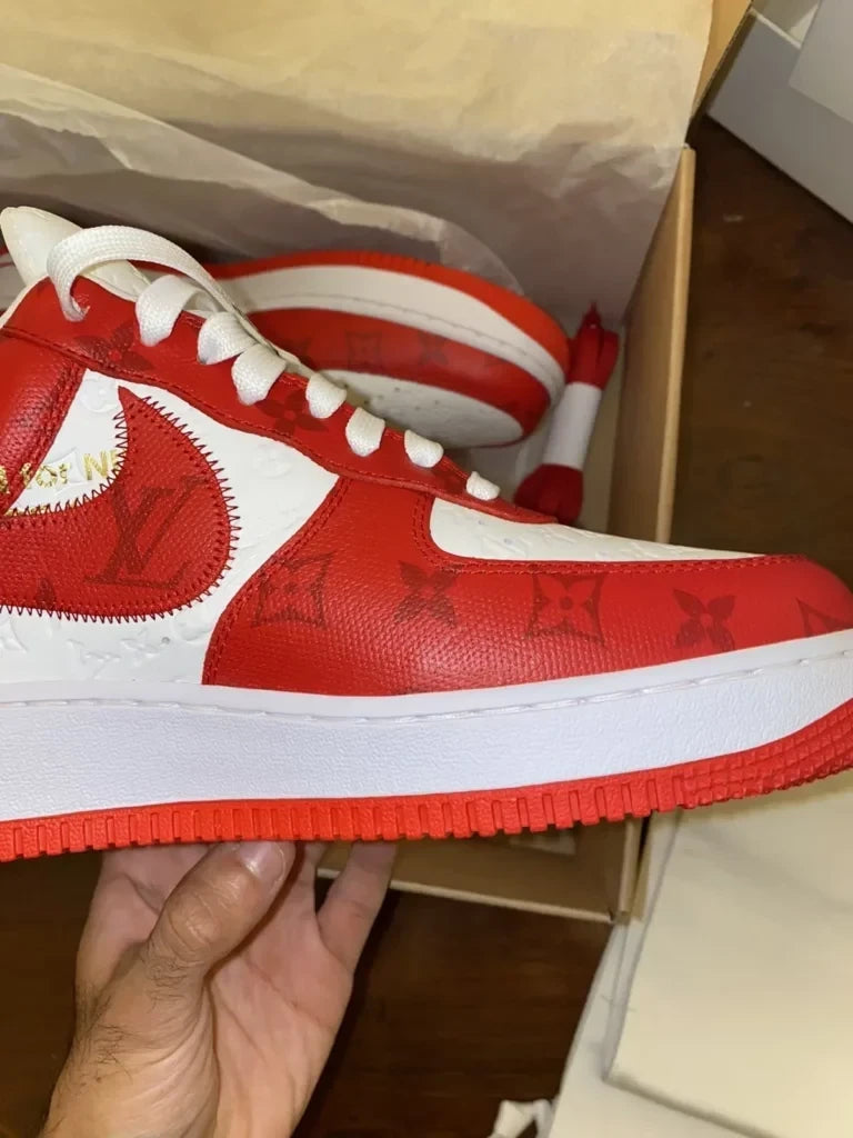 Louis Vuitton x Nike Air Force 1 Low 'By Virgil Abloh White/Red'
