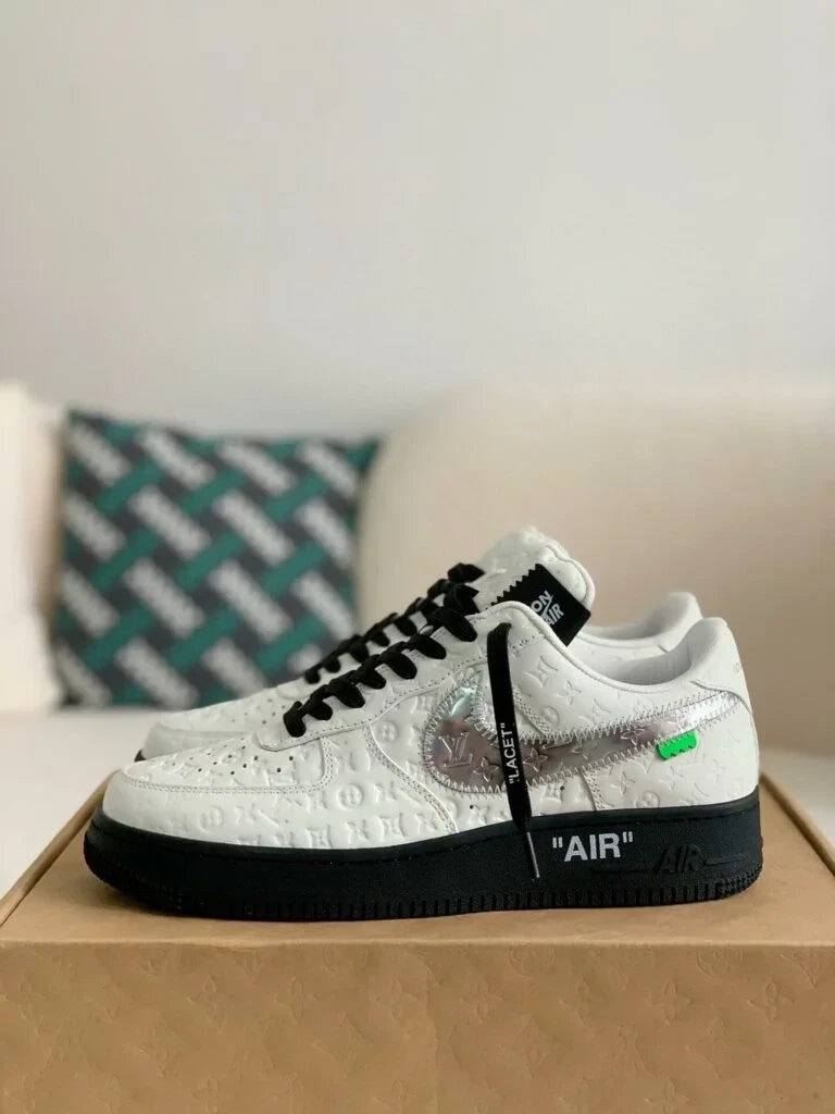 Louis Vuitton x Nike Air Force 1 Low 'White Black Silver'