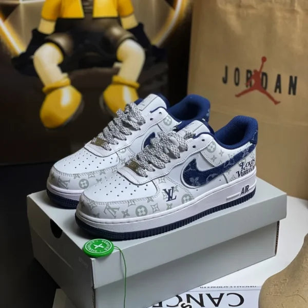 Louis Vuitton x Nike Air Force 1 07 Low 'White Blue'