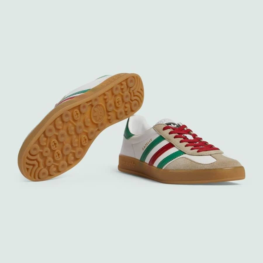 Adidas x Gucci Gazelle 'White Green Red'