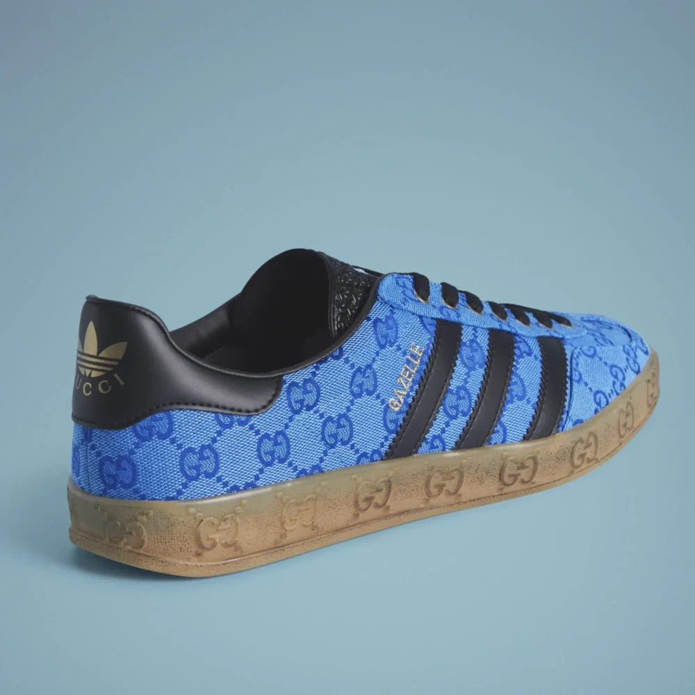 Adidas x Gucci Gazelle 'Blue GG Monogram'