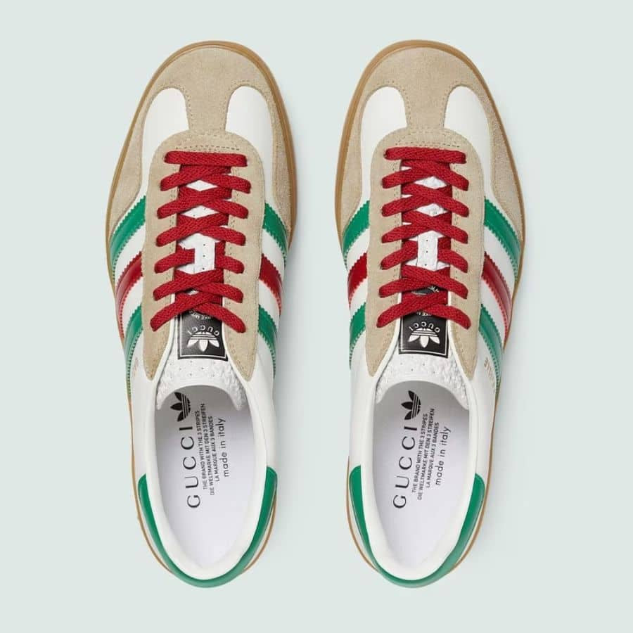 Adidas x Gucci Gazelle 'White Green Red'