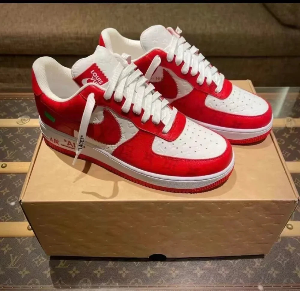 Louis Vuitton x Nike Air Force 1 Low 'By Virgil Abloh White/Red'