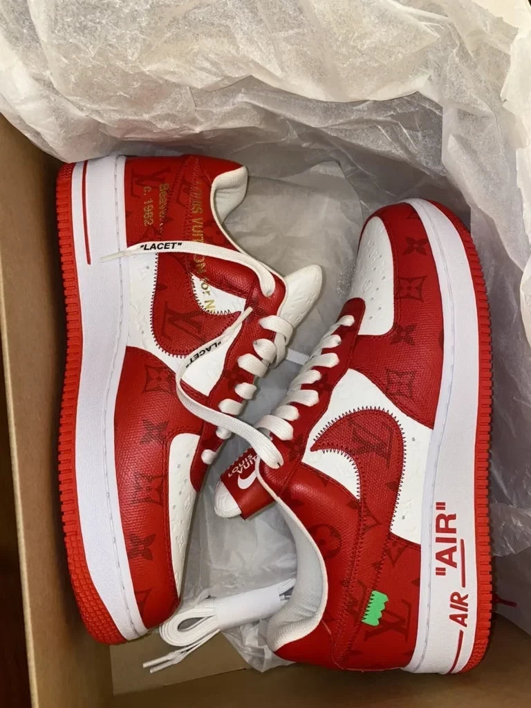 Louis Vuitton x Nike Air Force 1 Low 'By Virgil Abloh White/Red'