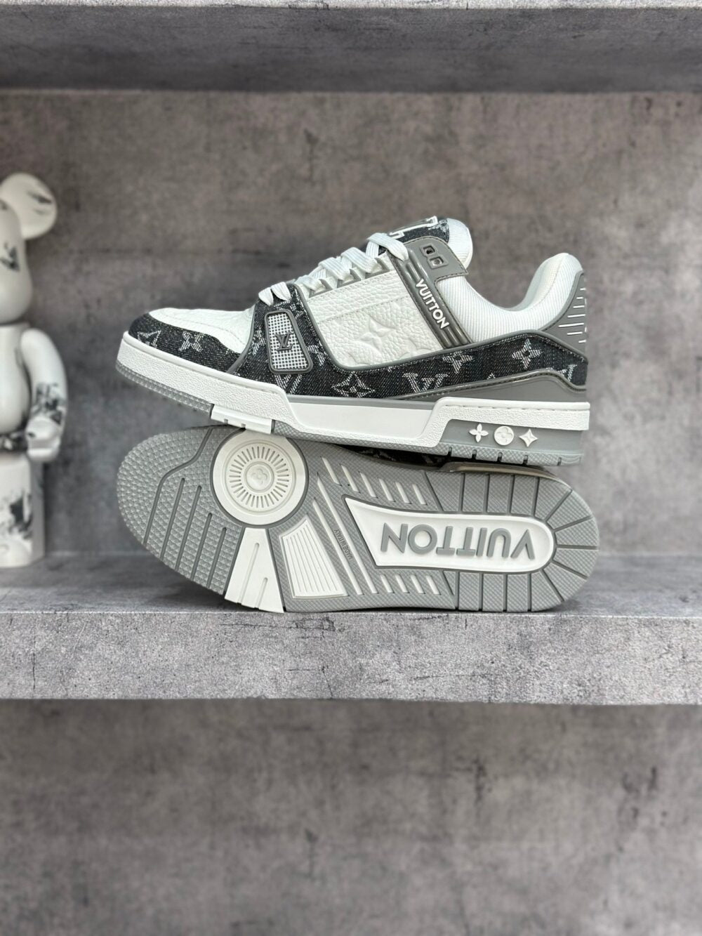 Louis Vuitton LV Trainer Sneaker 'Denim Monogram Grey'