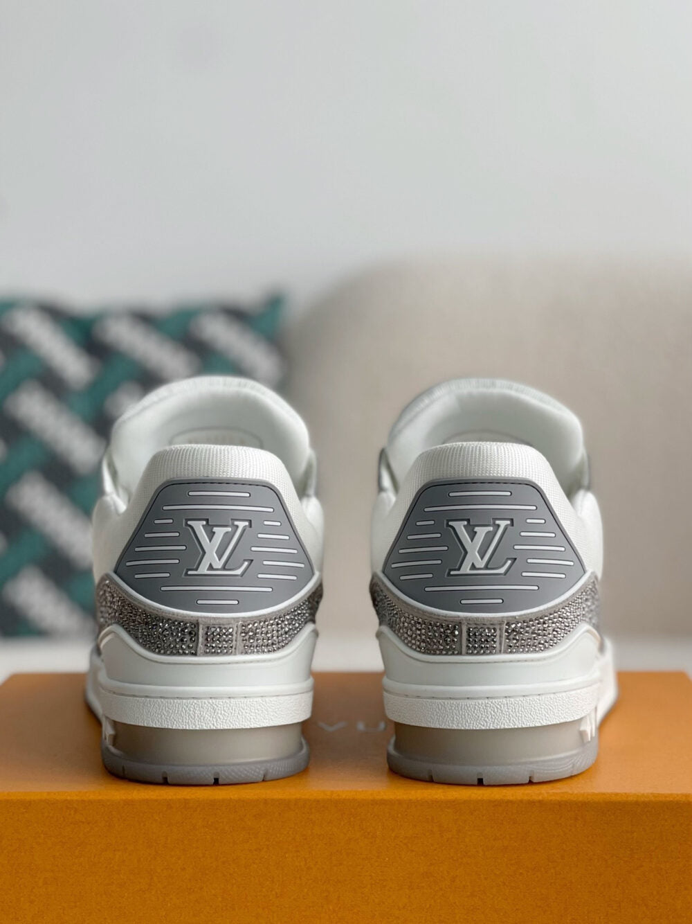 Louis Vuitton LV Trainer Sneaker 'Denim Monogram Grey Diamond'