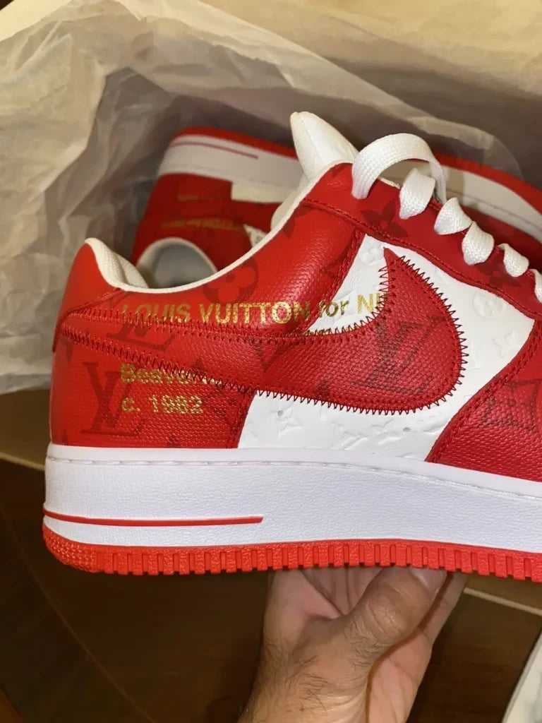 Louis Vuitton x Nike Air Force 1 Low 'By Virgil Abloh White/Red'