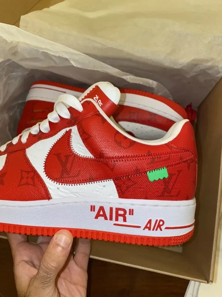 Louis Vuitton x Nike Air Force 1 Low 'By Virgil Abloh White/Red'