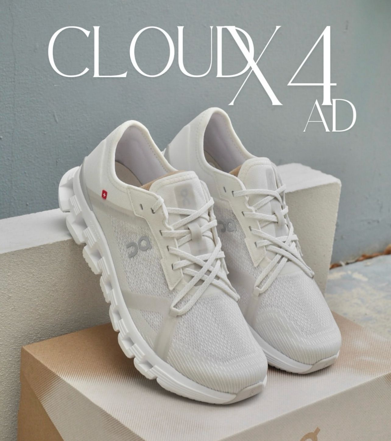 ON Cloud X 4 AD 'Whiteâ€?