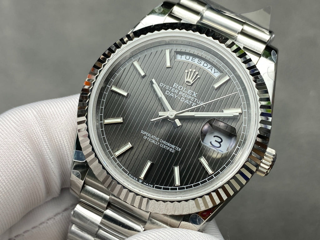 Rolex Day-Date 40mm Silver Black