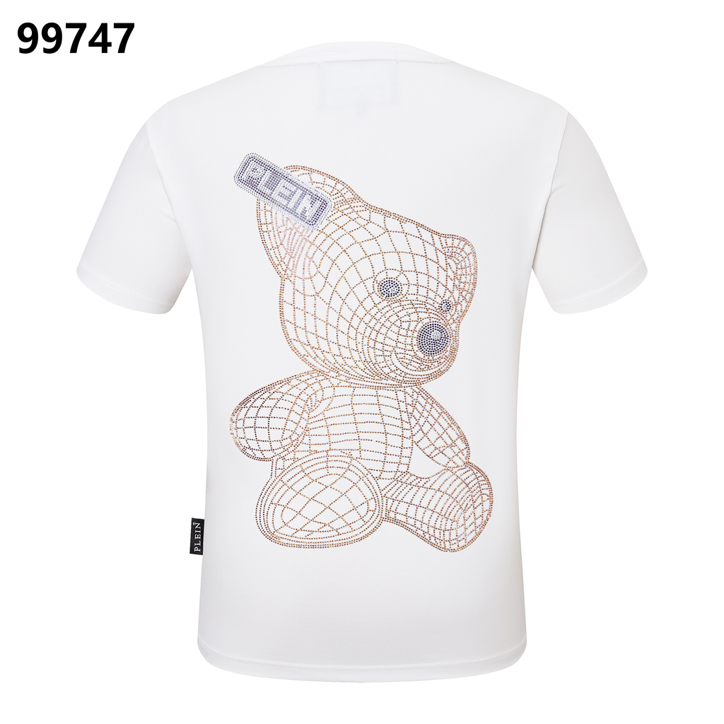 PHILIPP PLEIN Round Neck T-Shirt Teddy Strass Teddy Bear