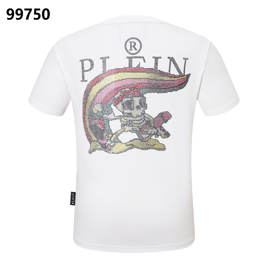 PHILIPP PLEIN Skull-Print Rhinestone-Embellished Crew-Neck T-Shirt