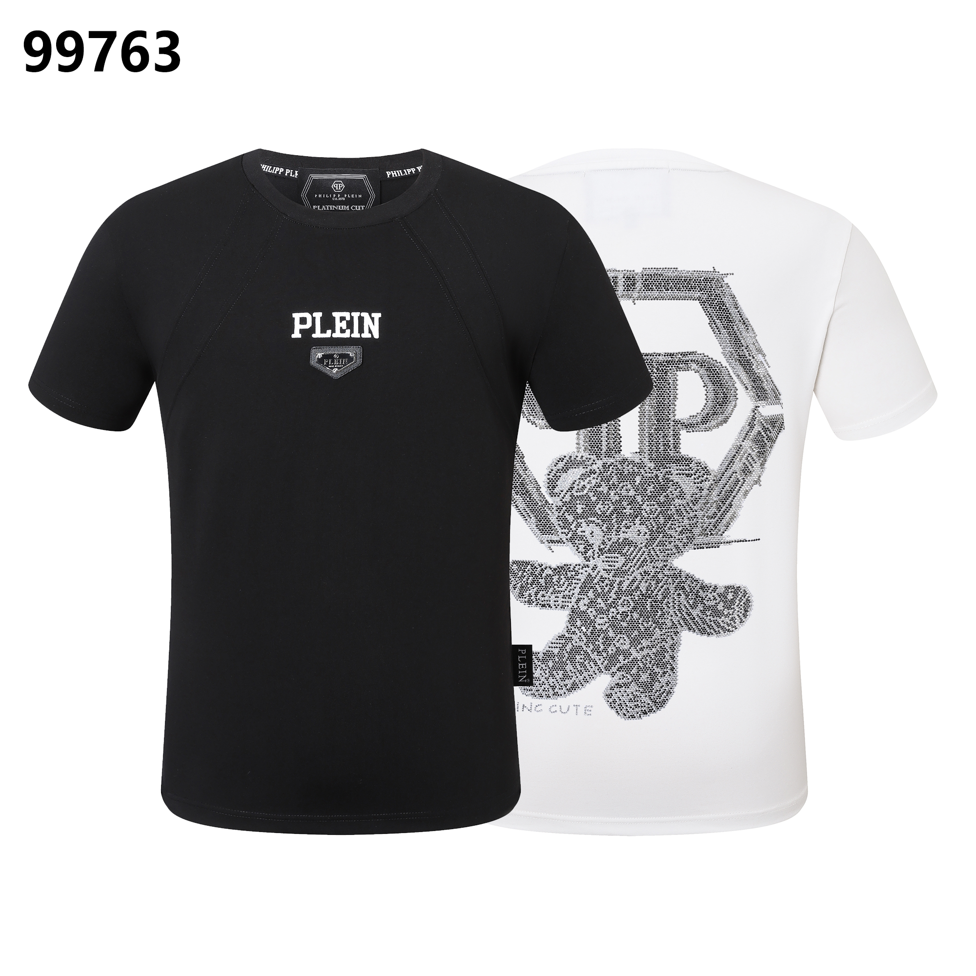 PHILIPP PLEIN Bear Embroidered Round-Neck T-Shirt