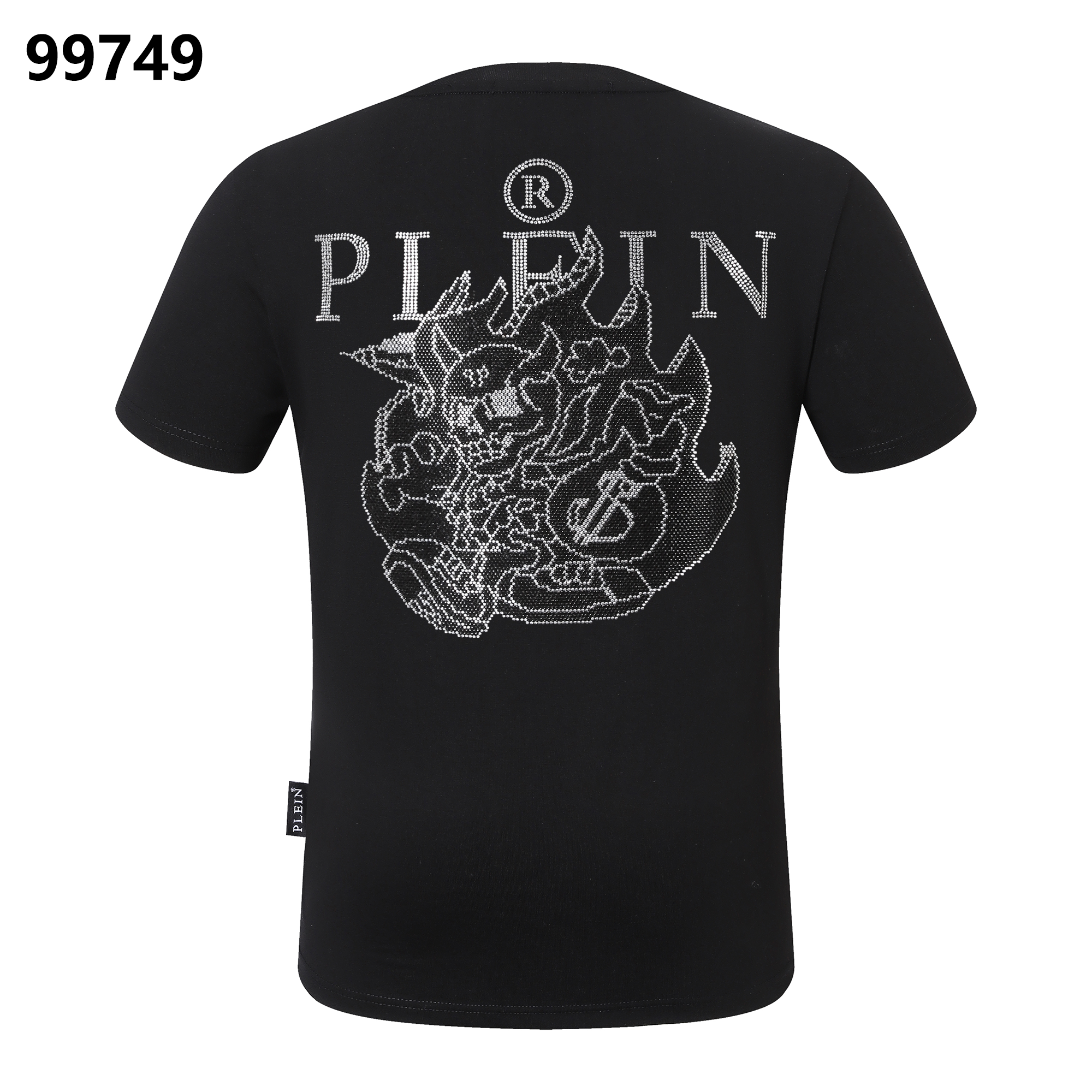 PHILIPP PLEIN Devil Rhinestone Crew Neck T-Shirt