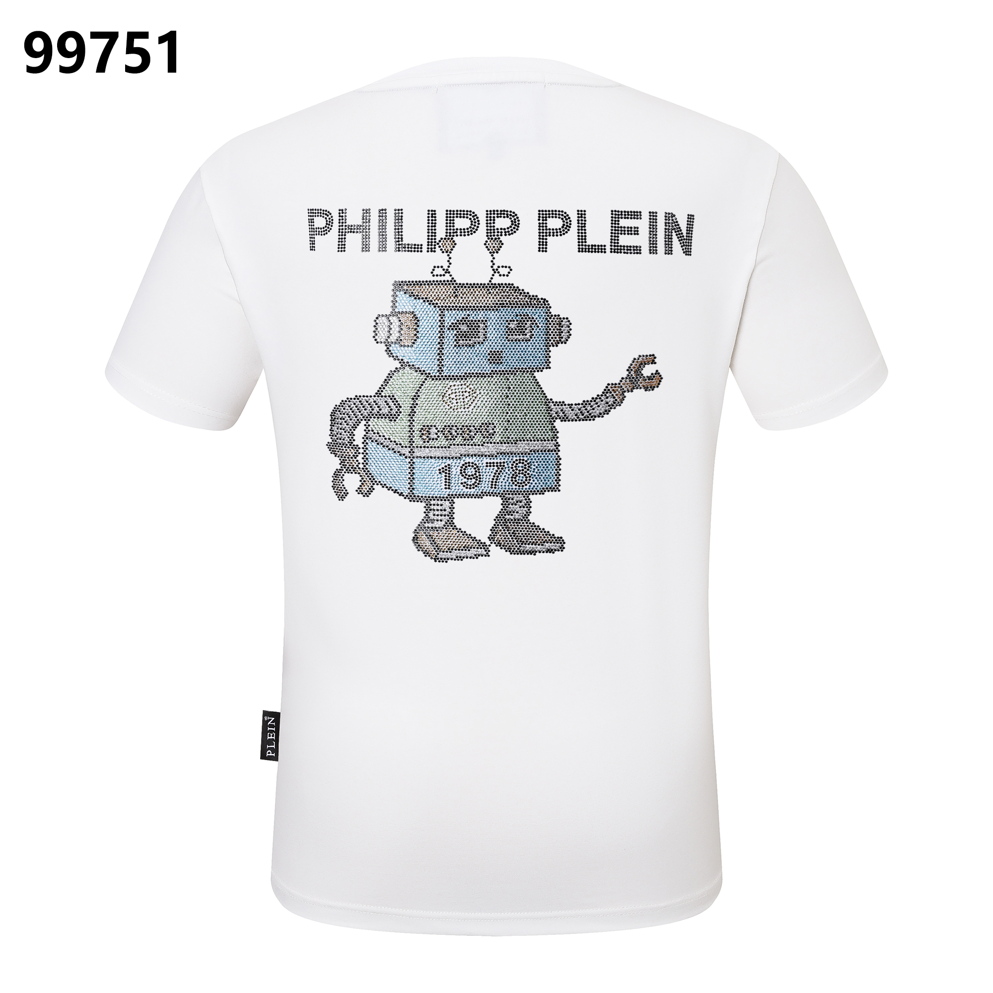 PHILIPP PLEIN Robot Rhinestone-Embellished Crew-Neck T-Shirt