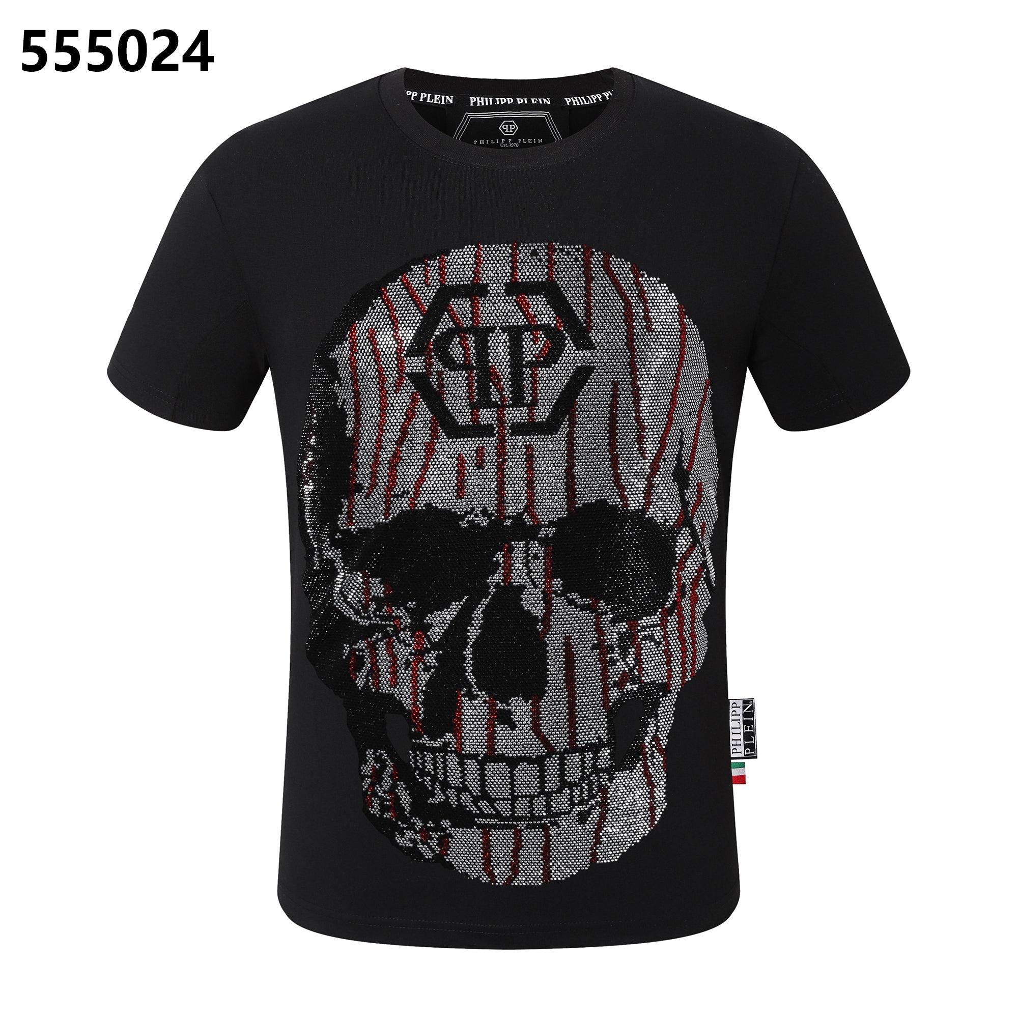 PHILIPP PLEIN Round-neck T-shirt with a skull design