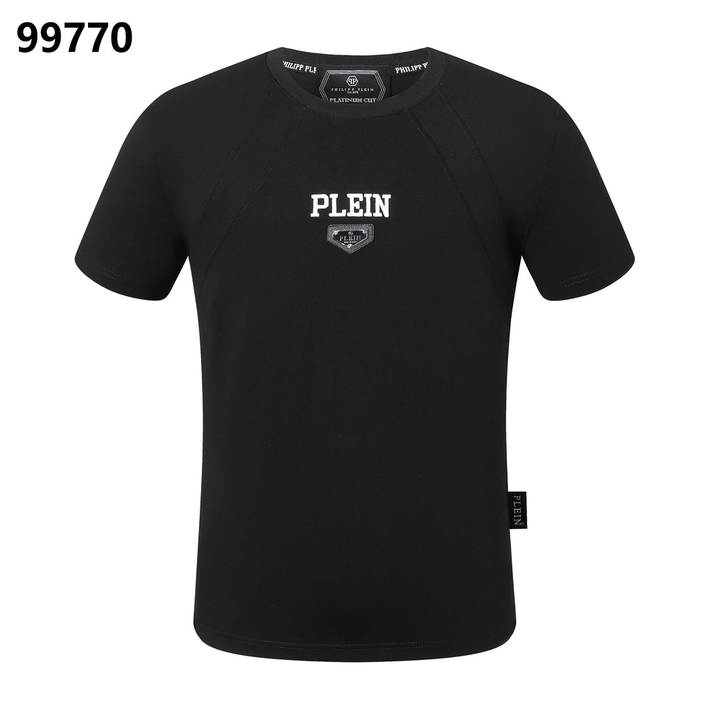 PHILIPP PLEIN Round-Neck T-Shirt with Tiger Head Design