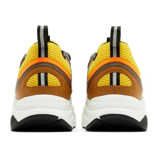 Dior B22 Ebony Camel Yellow Calfskin Trainer