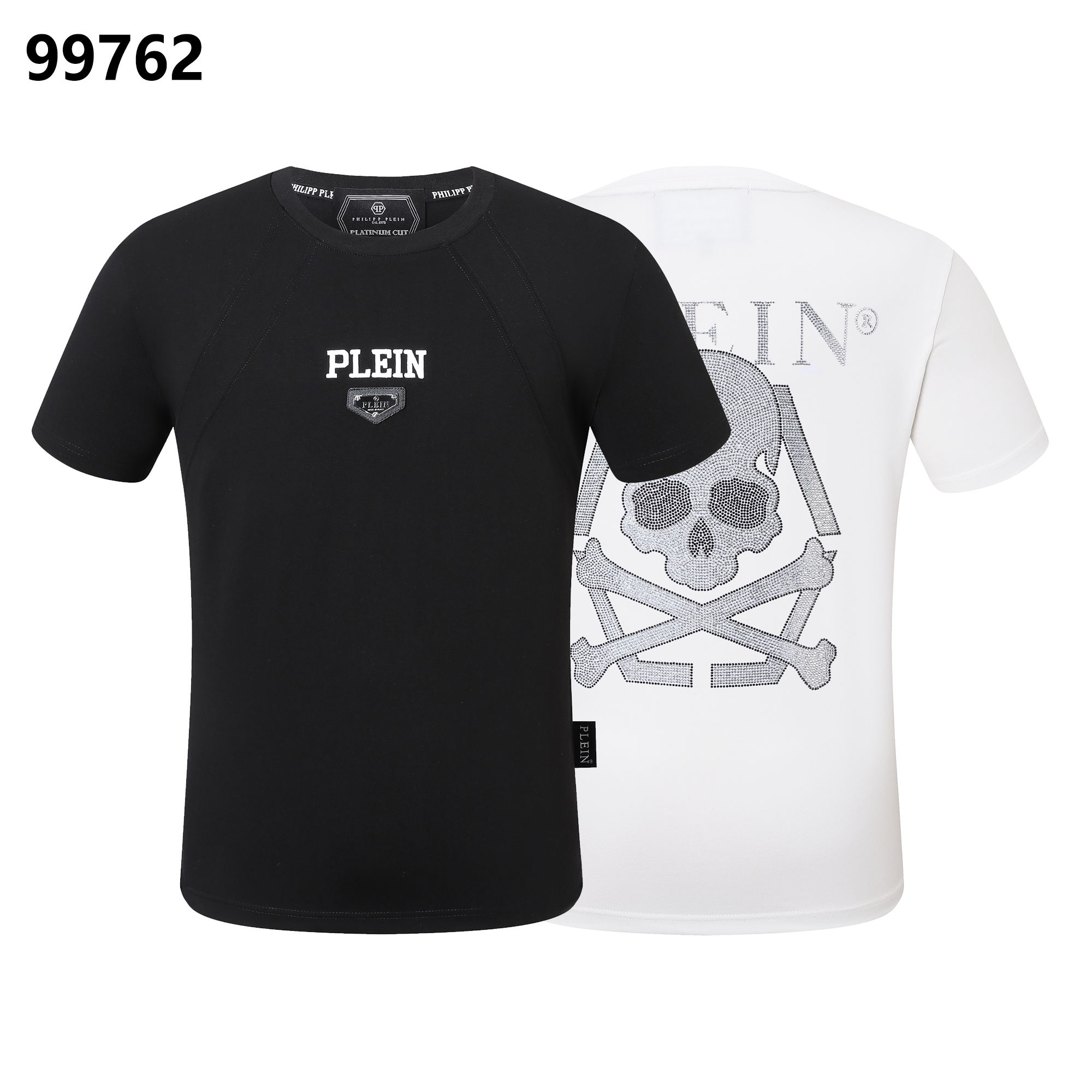 PHILIPP PLEIN Skull-Print Rhinestone-Embellished Crew-Neck T-Shirt