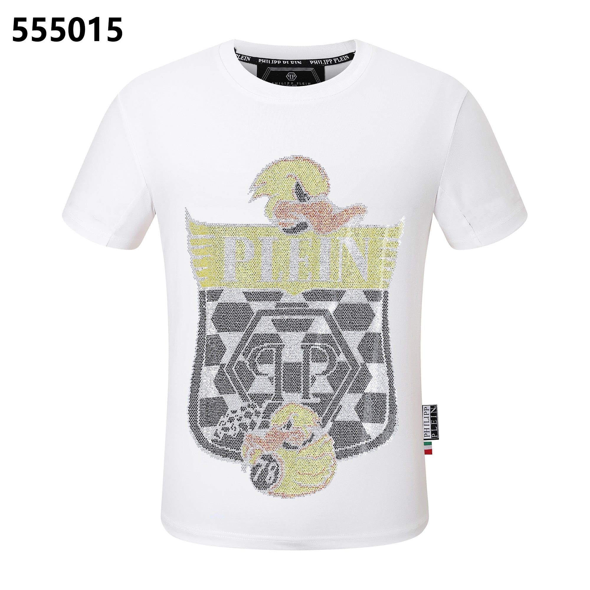 PHILIPP PLEIN Round-Neck T-Shirt with a Little Yellow Duck Design