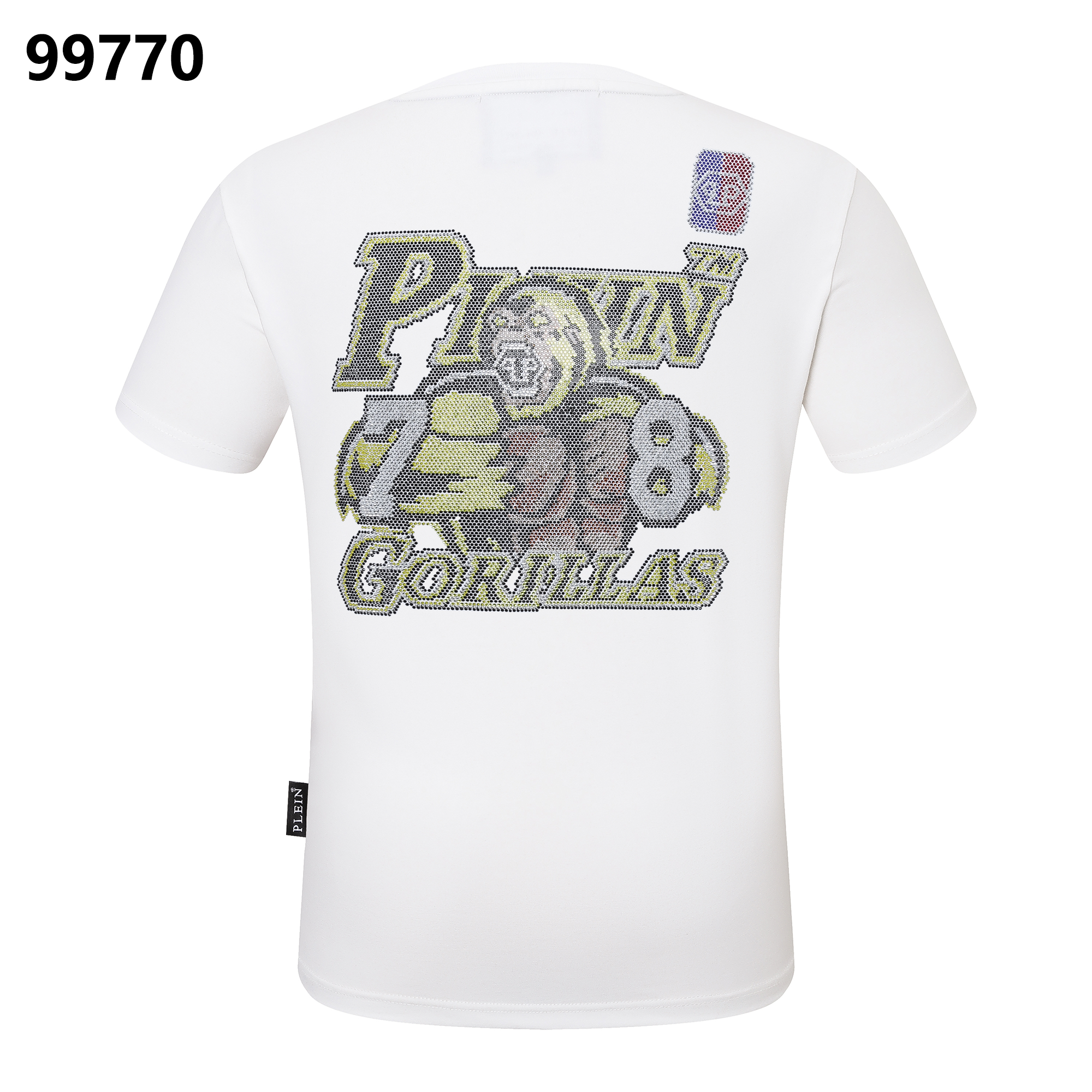 PHILIPP PLEIN Round-Neck T-Shirt with Tiger Head Design