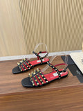 Valentino Garavani Rockstud Caged Calfskin Sandals 863321