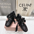Miumiu 26ss Fairy Style Ballet Flats Satin Cowhide