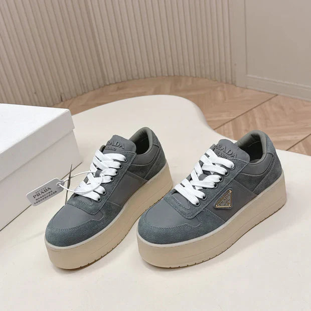 PRA 2026S Platform Sneakers 50 Dark Gray Suede Cowhide 663495