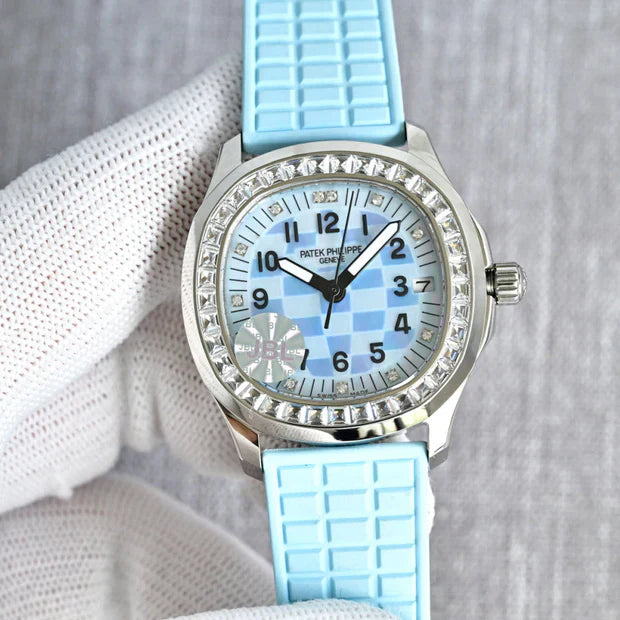 Patek Aquanaut 35.6mm Blue Dial Blue Strap Watch