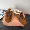 MiuMiu 25 sneaker brown suede wool 521962