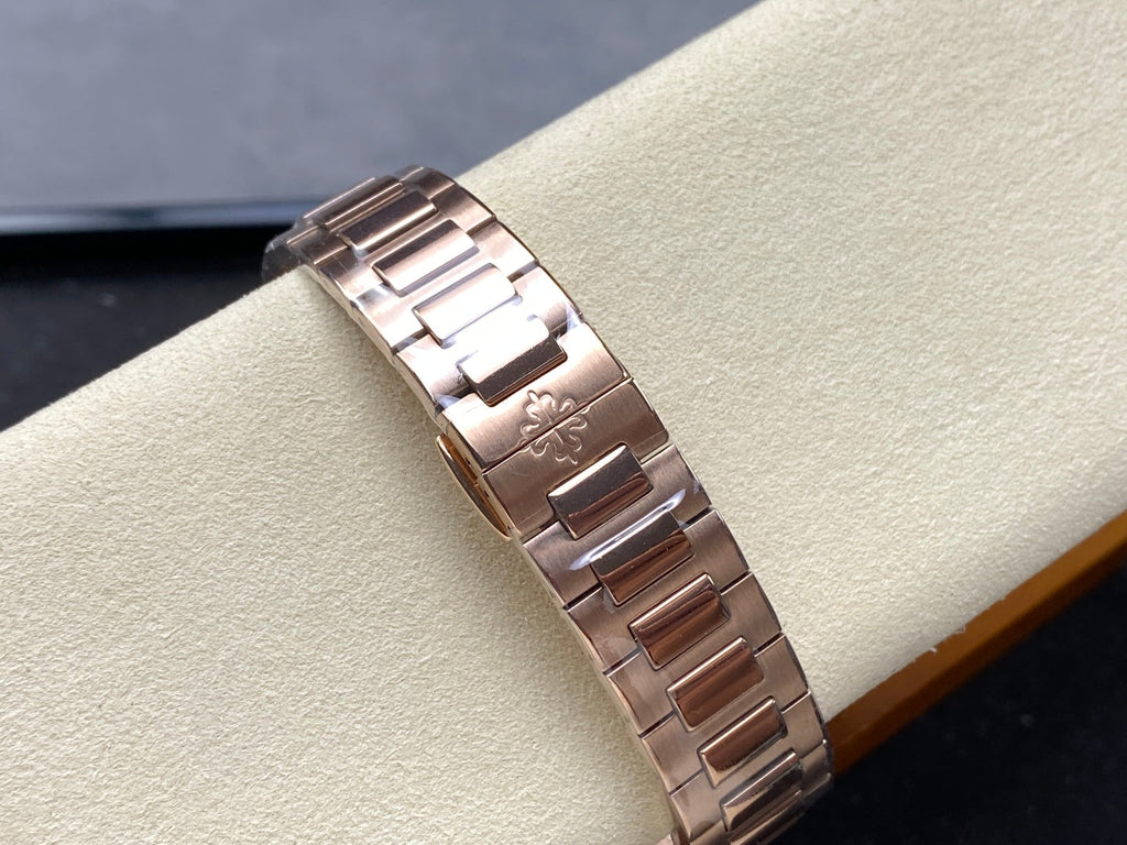 PATEK Nautilus 35.2mm Pink Gold Black Dial