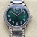 PATEK Twenty-Four 36mm Silver Dark Green Diamond
