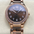 PATEK Twenty-Four 36mm Diamond Pink Gold Chocolate Dial
